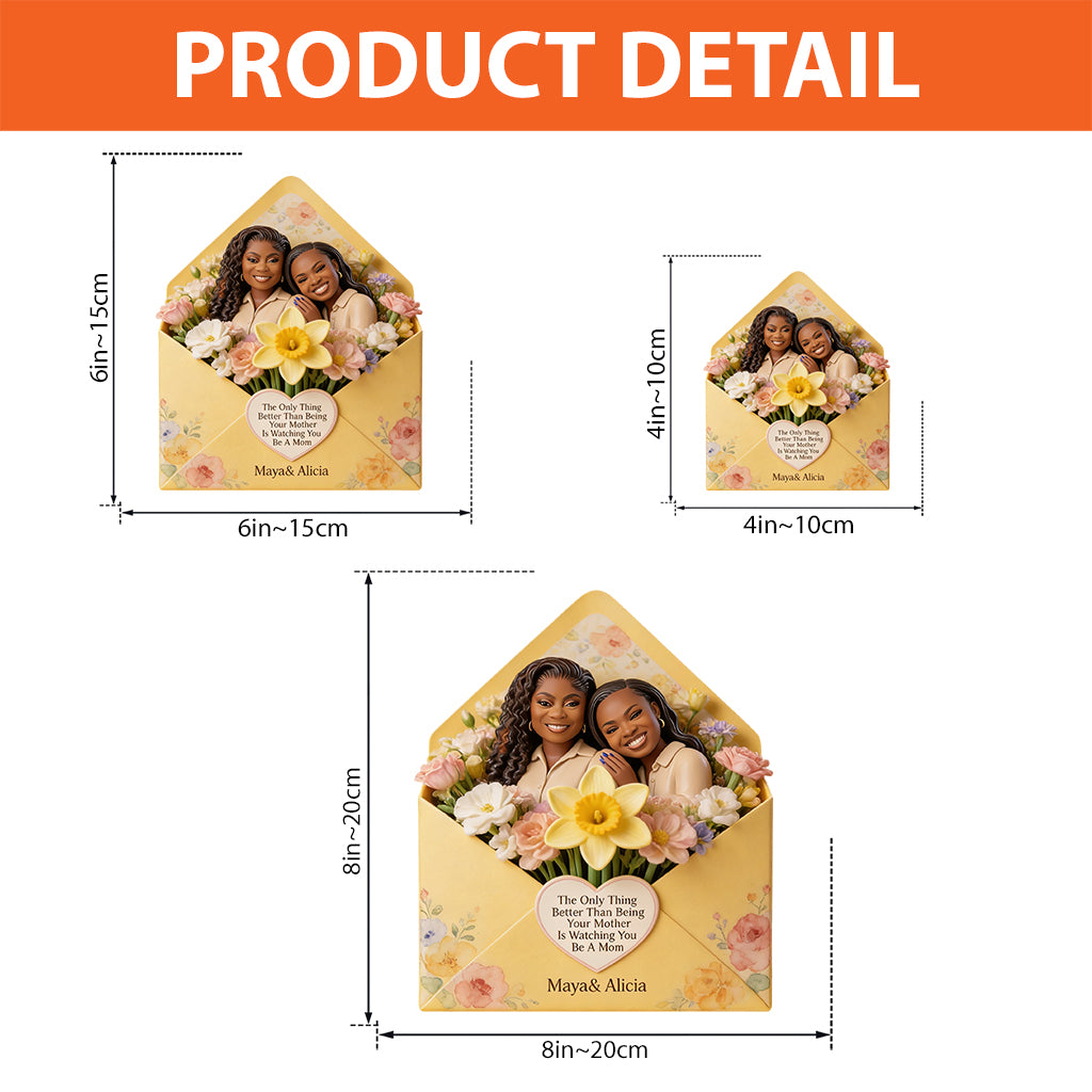 Ein Brief von mir an dich. Muttertagsgeschenk - Personalisierte Mutter Acrylplakette in individueller Form