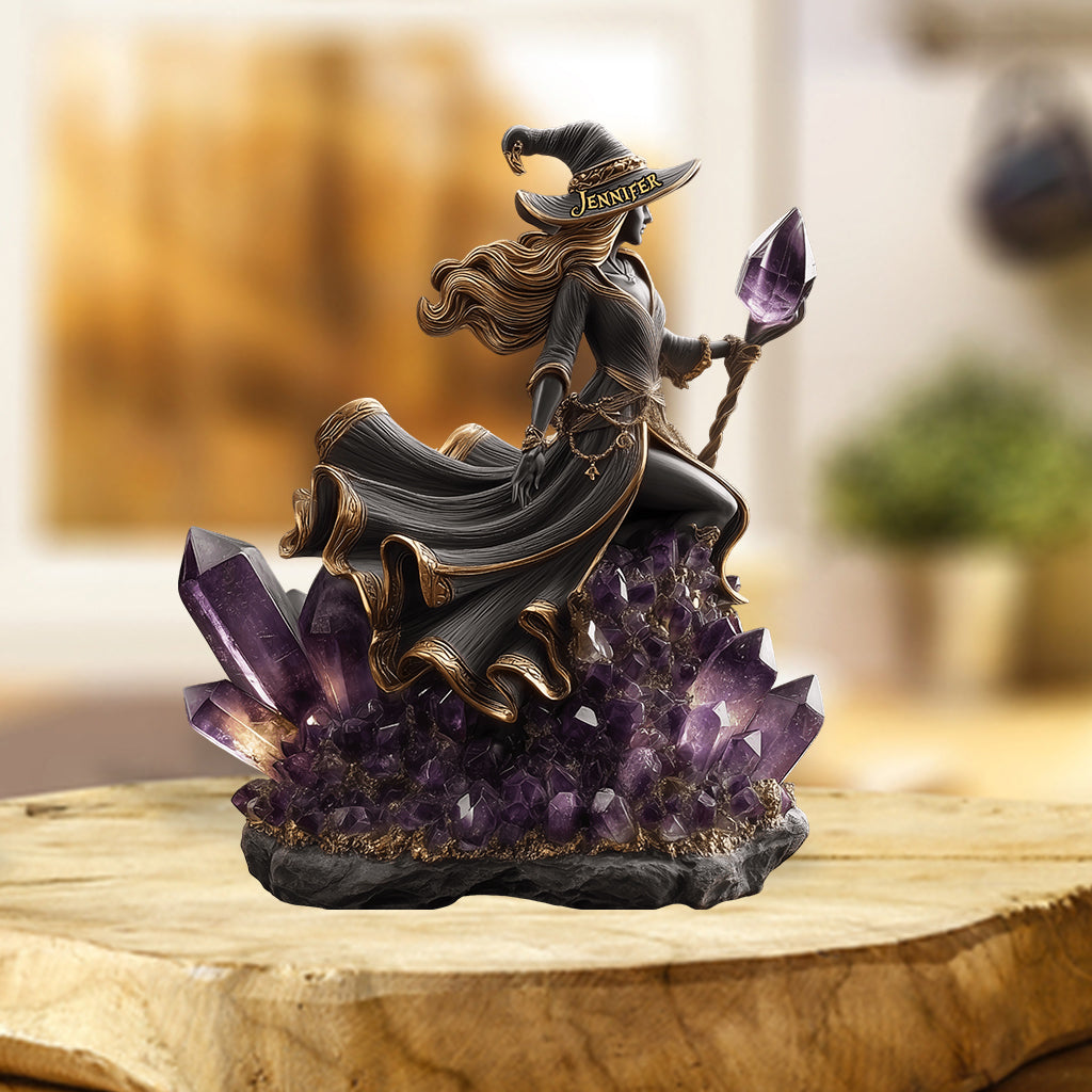 The Witch, Amethyst Styled/ Quartz/ Emerald... - Personalized Witch Custom Shaped Acrylic Plaque