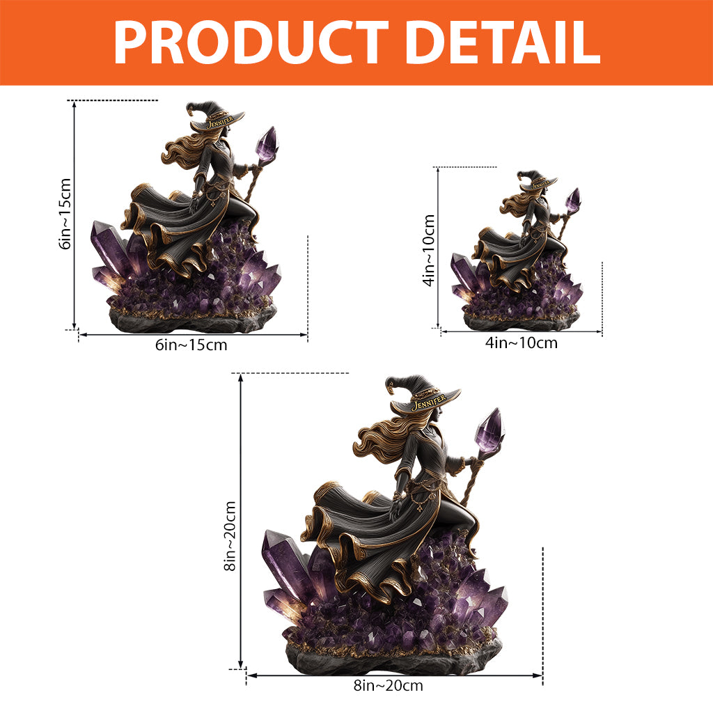 The Witch, Amethyst Styled/ Quartz/ Emerald... - Personalized Witch Custom Shaped Acrylic Plaque