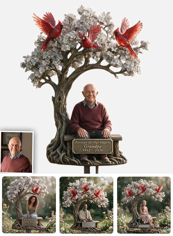 Forever In Our Hearts - Personalized Memorial Acrylic Garden Sign/ Acrylic Plaque Sign