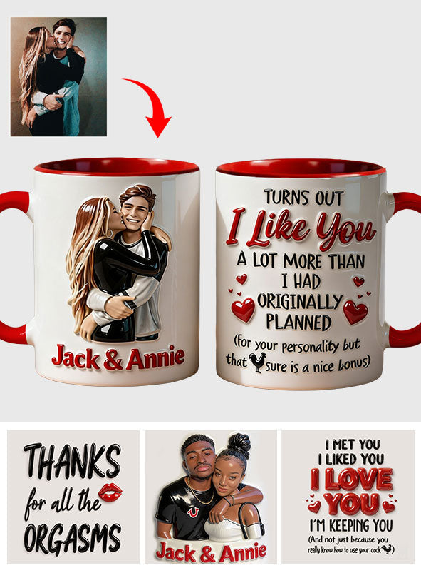 Cadeau idéal pour lui - Mug décoratif personnalisé « Couple épicé » avec agitateurs en acrylique