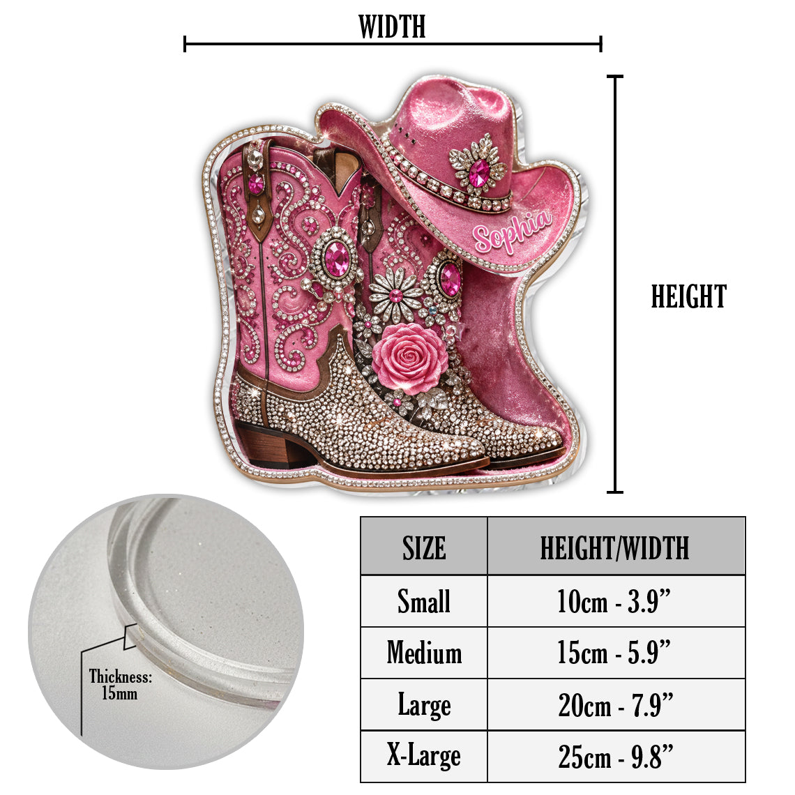 Cowgirl Spirit - Personalisierbares Cowgirl Ablagefach