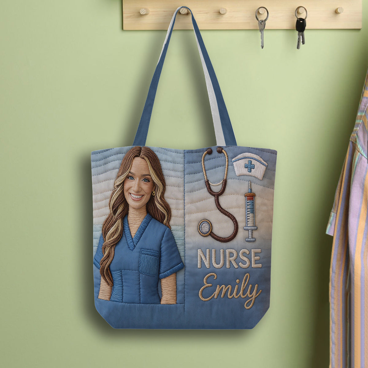 Custom Any Photo Gift For Nurse - Personalized Nurse Quilted Tote Bag