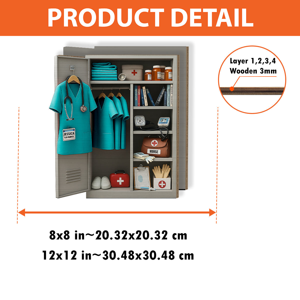 Nurse Personal Locker - Personalized Nurse Wooden Pen Holder