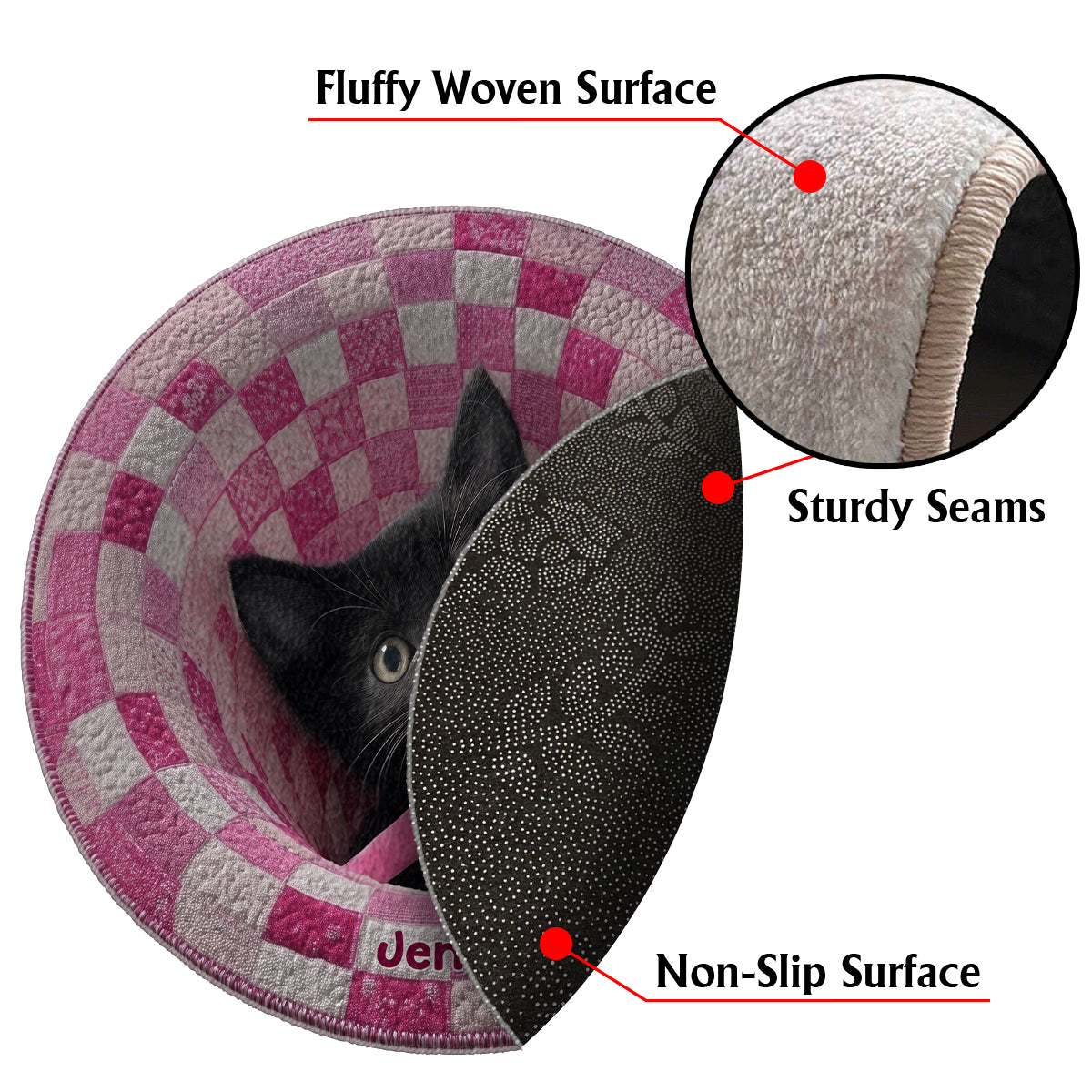 Le Guerrier - Tapis tufté antidérapant personnalisé pour la sensibilisation au cancer du sein