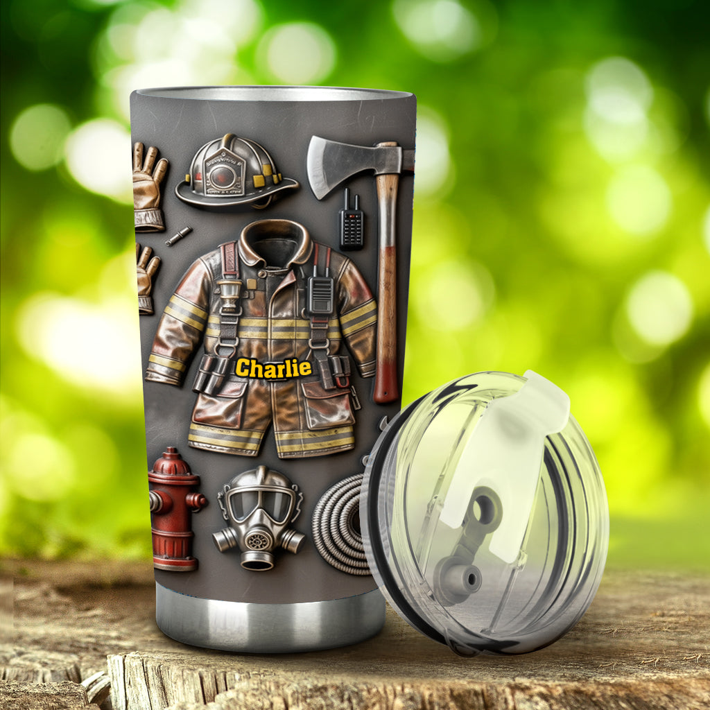 Proud Firefighter - Personalized Firefighter Tumbler
