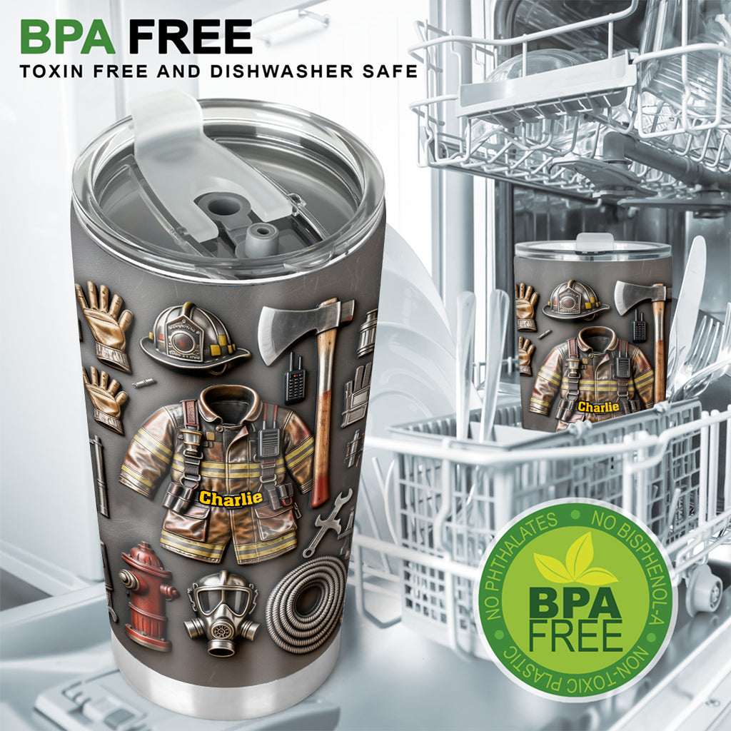Proud Firefighter - Personalized Firefighter Tumbler