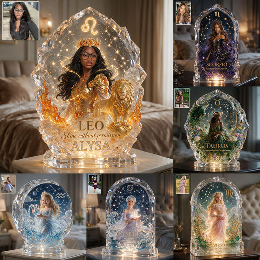Custom From Any Photo - Personalized Horoscope 2-Side Printed Acrylic Plaque