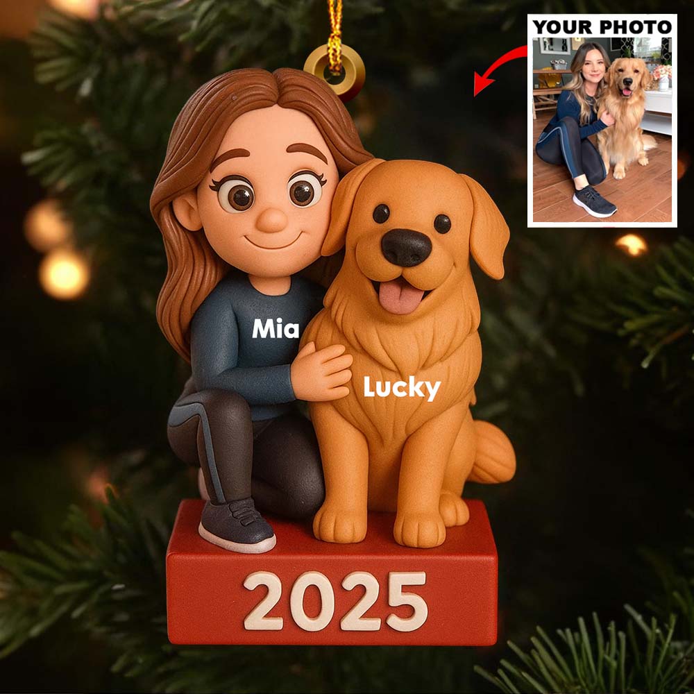 Merry Woofmas - Personalized Dog Transparent Ornament