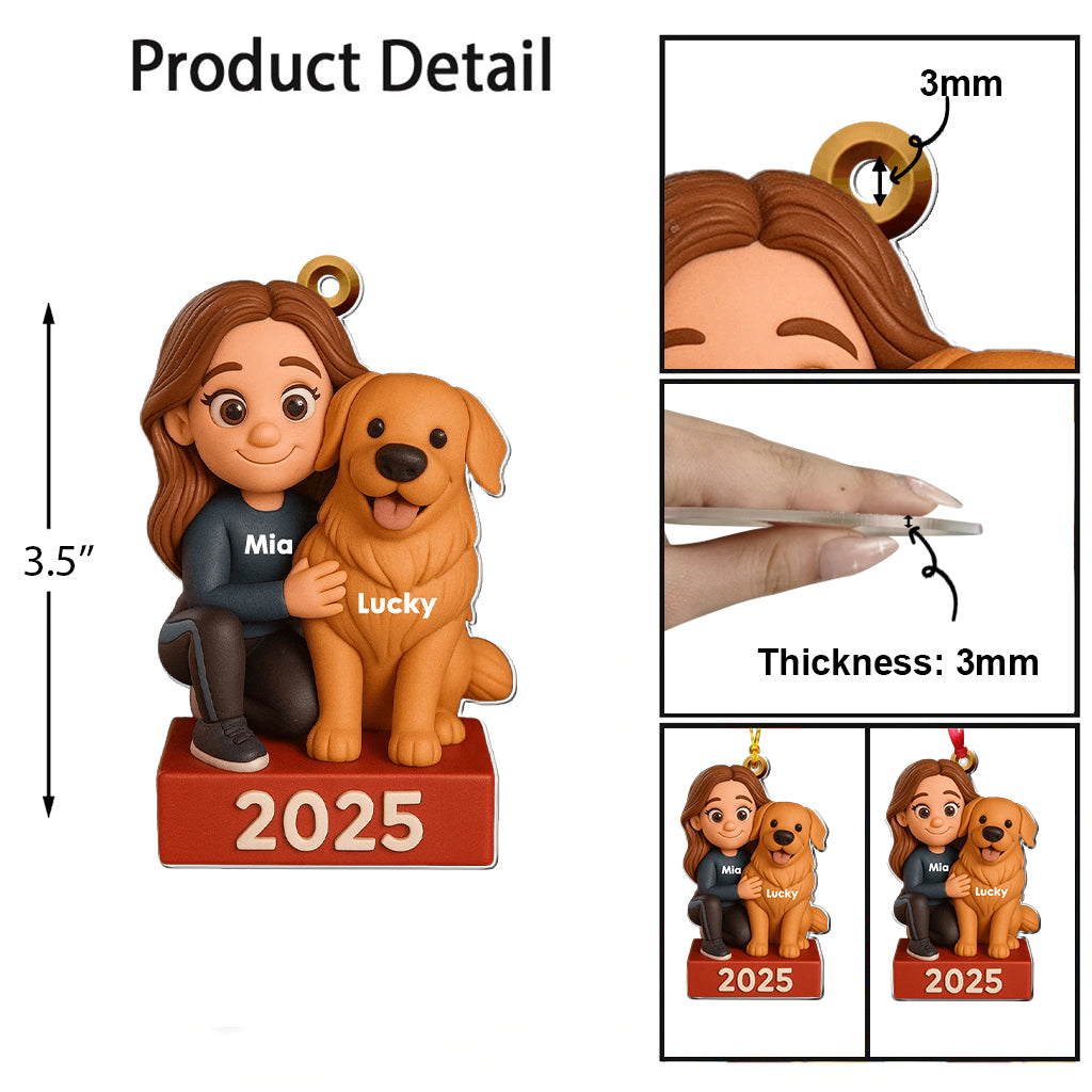 Merry Woofmas - Personalized Dog Transparent Ornament