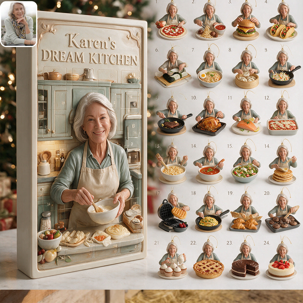 Dream Kitchen - Personalized Cooking Advent Calendar With Ornaments