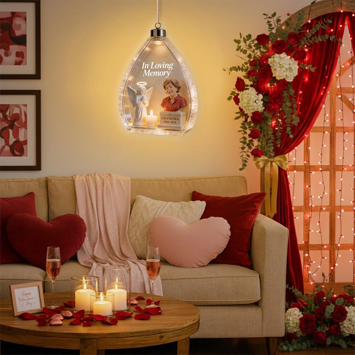 In Loving Memory - Personalized Memorial LED Light Acrylic Sign