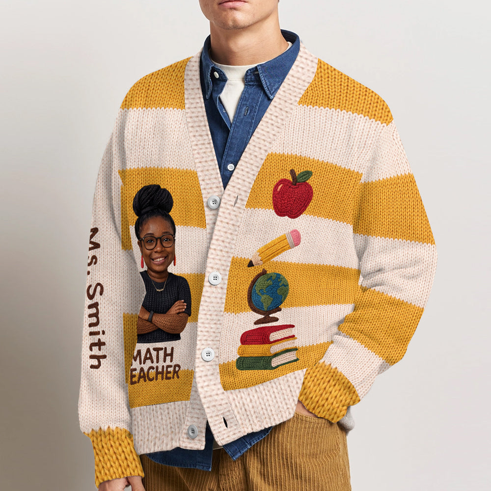 Jede Foto-Liebe als Lehrer - Personalisierter Lehrer Cardigan