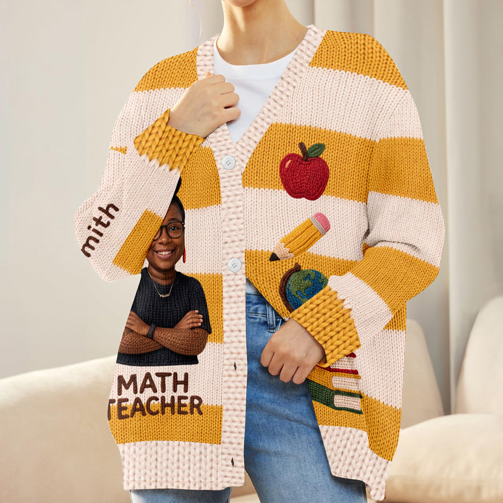 Jede Foto-Liebe als Lehrer - Personalisierter Lehrer Cardigan