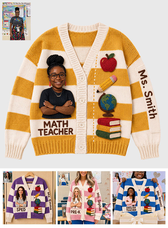 Jede Foto-Liebe als Lehrer - Personalisierter Lehrer Cardigan