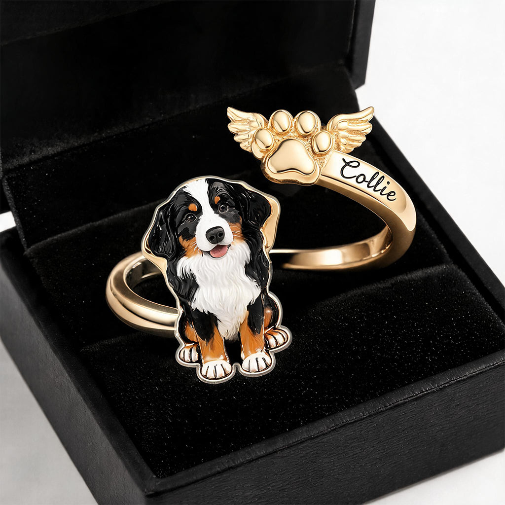 Haustier Andenken Geschenke - Personalisierbarer verstellbarer Ring