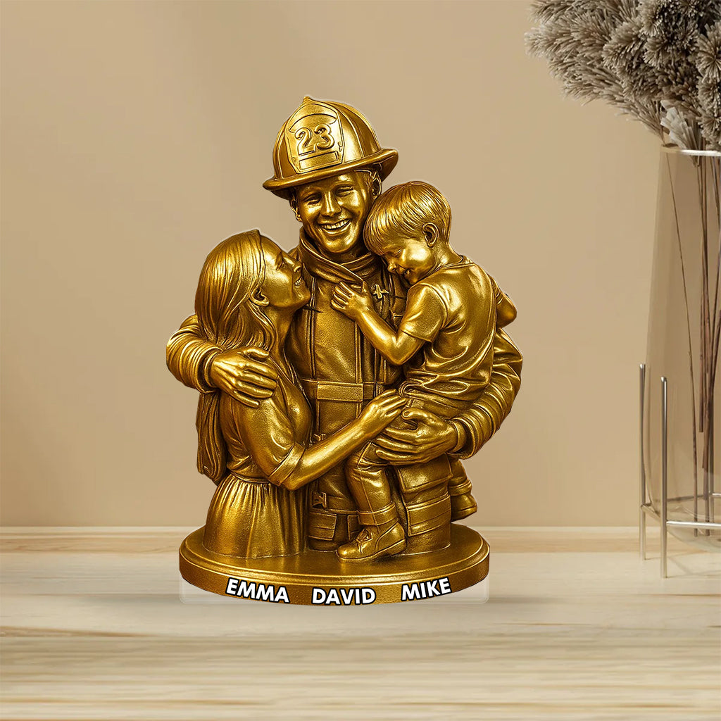 Any Photo - Personalized Firefighter Custom Shaped Acrylic Plaque