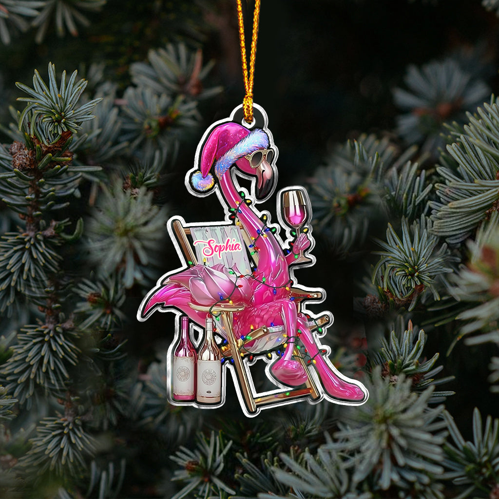 Magnifique flamant rose - Ornement flamant rose personnalisé