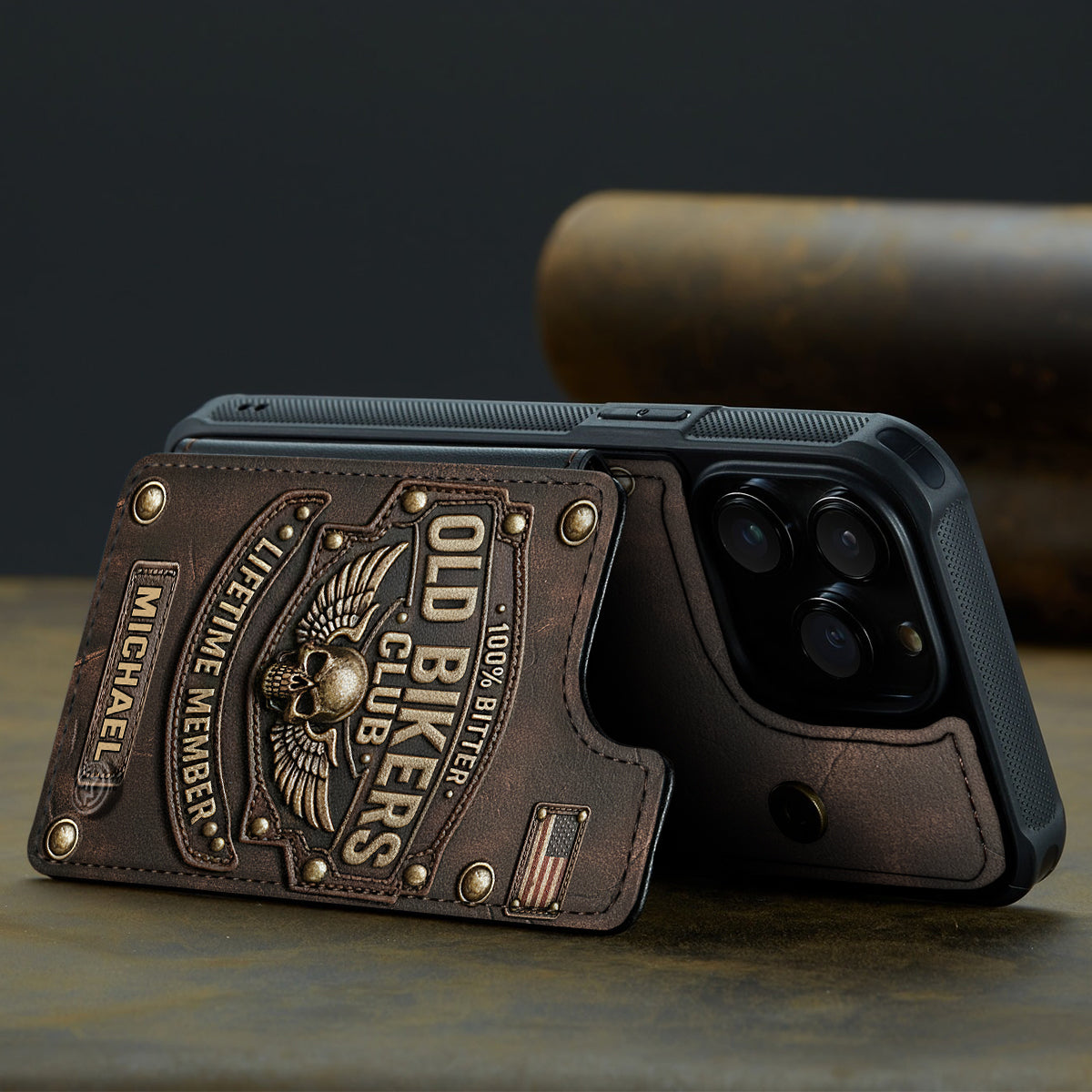 Old Bikers Club - Personalized Biker Fully Printed Wallet Phone Case