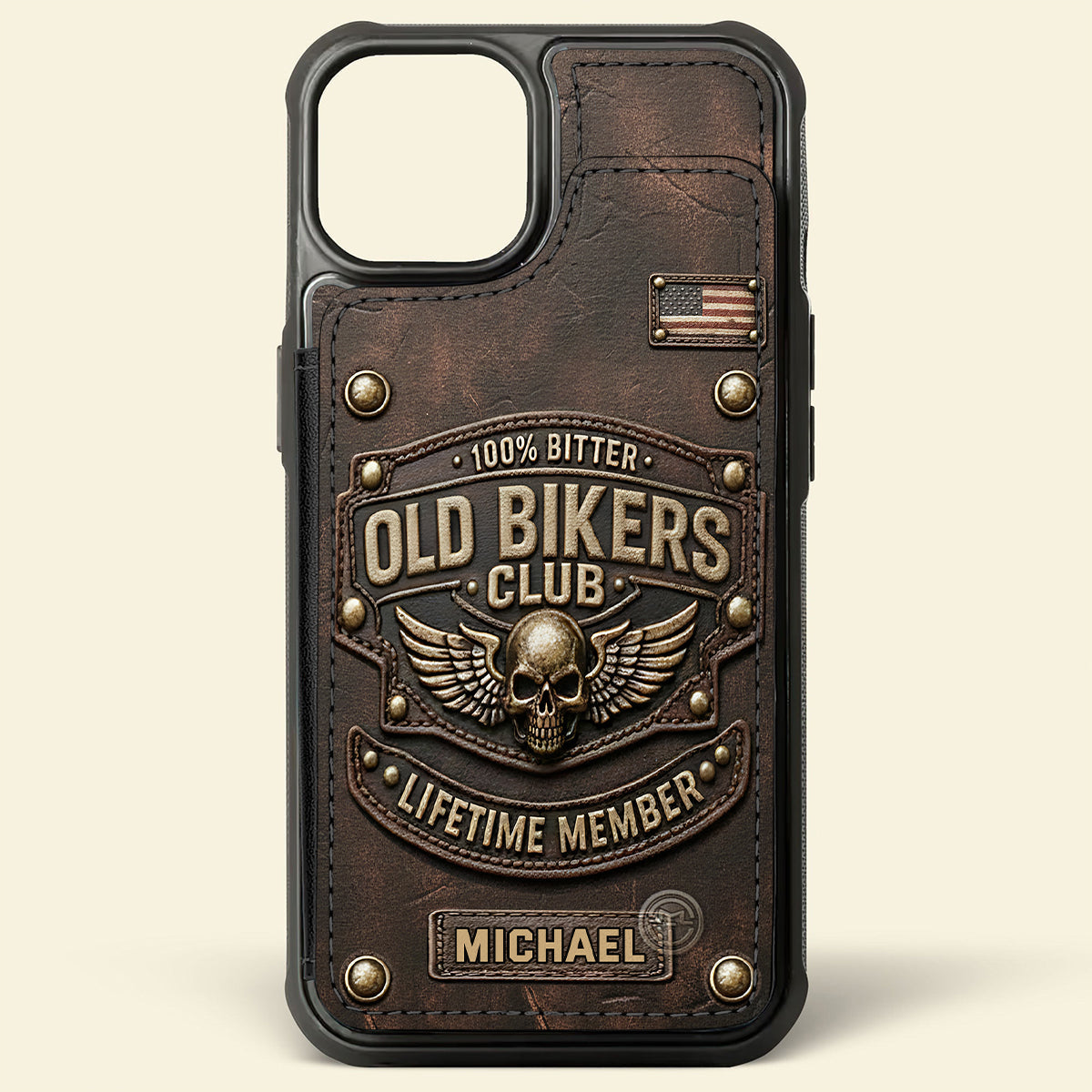 Old Bikers Club - Personalized Biker Fully Printed Wallet Phone Case