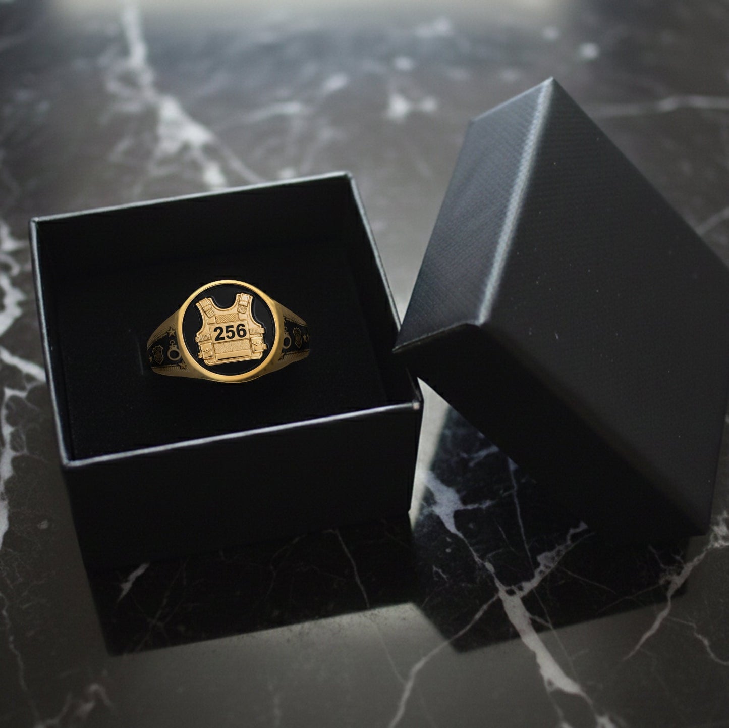 Protect And Serve - Personalized Police Officer Signet Ring