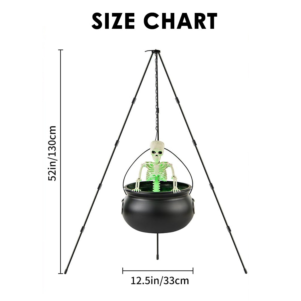 Skull Caudron Tripod with Fog Maker