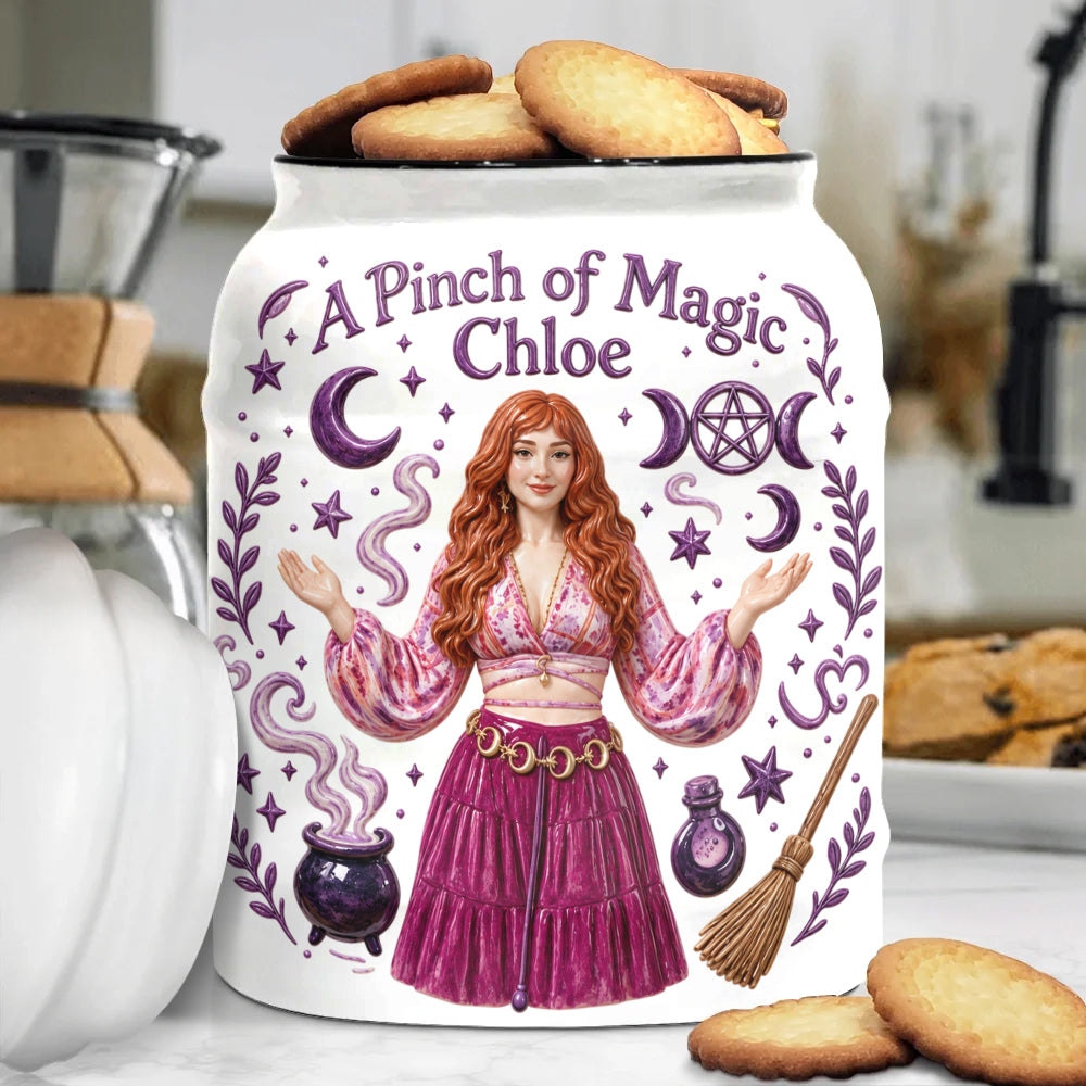 The Witch’s Herb Stash - Personalized Witch Cookie Jar