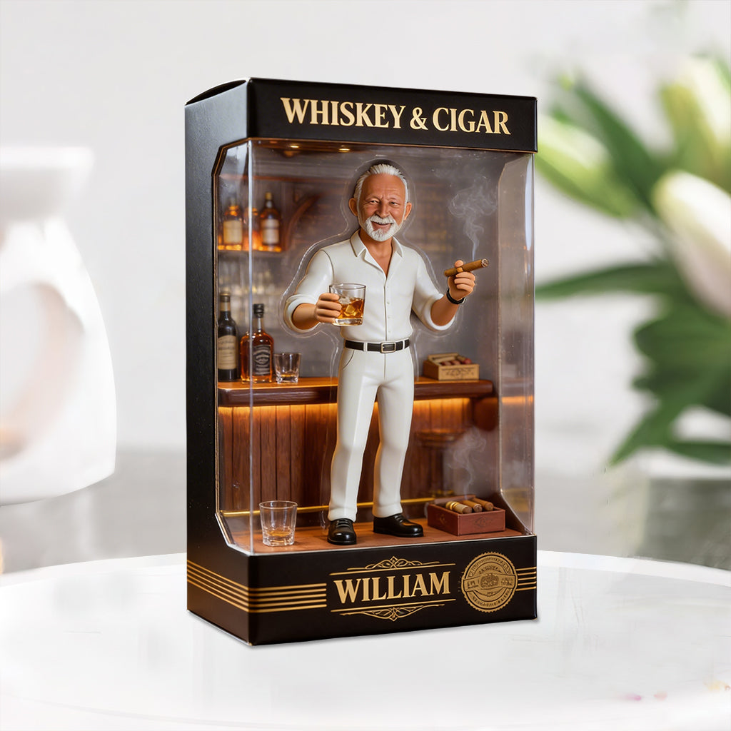 Whiskey And Cigar - Personalized Whisky Custom Shaped Acrylic Plaque