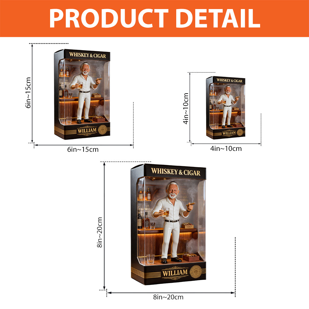 Whiskey And Cigar - Personalized Whisky Custom Shaped Acrylic Plaque