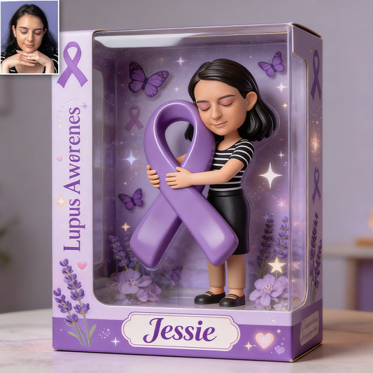 Purple Fighter - Personalized Lupus Awareness Custom Shaped Acrylic Plaque