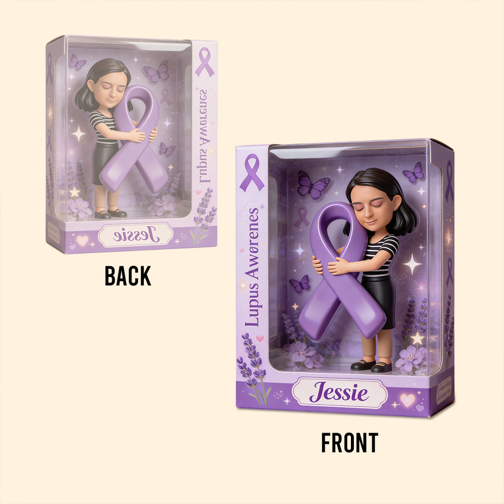 Purple Fighter - Personalized Lupus Awareness Custom Shaped Acrylic Plaque