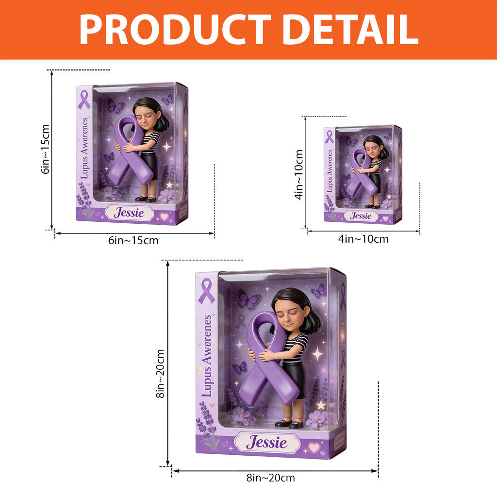 Purple Fighter - Personalized Lupus Awareness Custom Shaped Acrylic Plaque