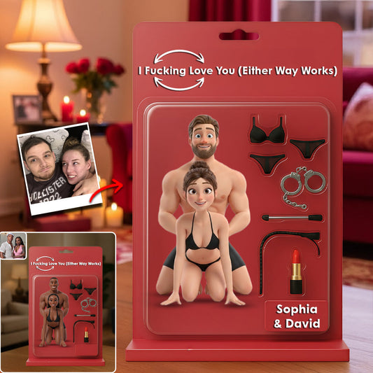 Cartoon Couple - Personalized Couple Custom Shaped Acrylic Plaque