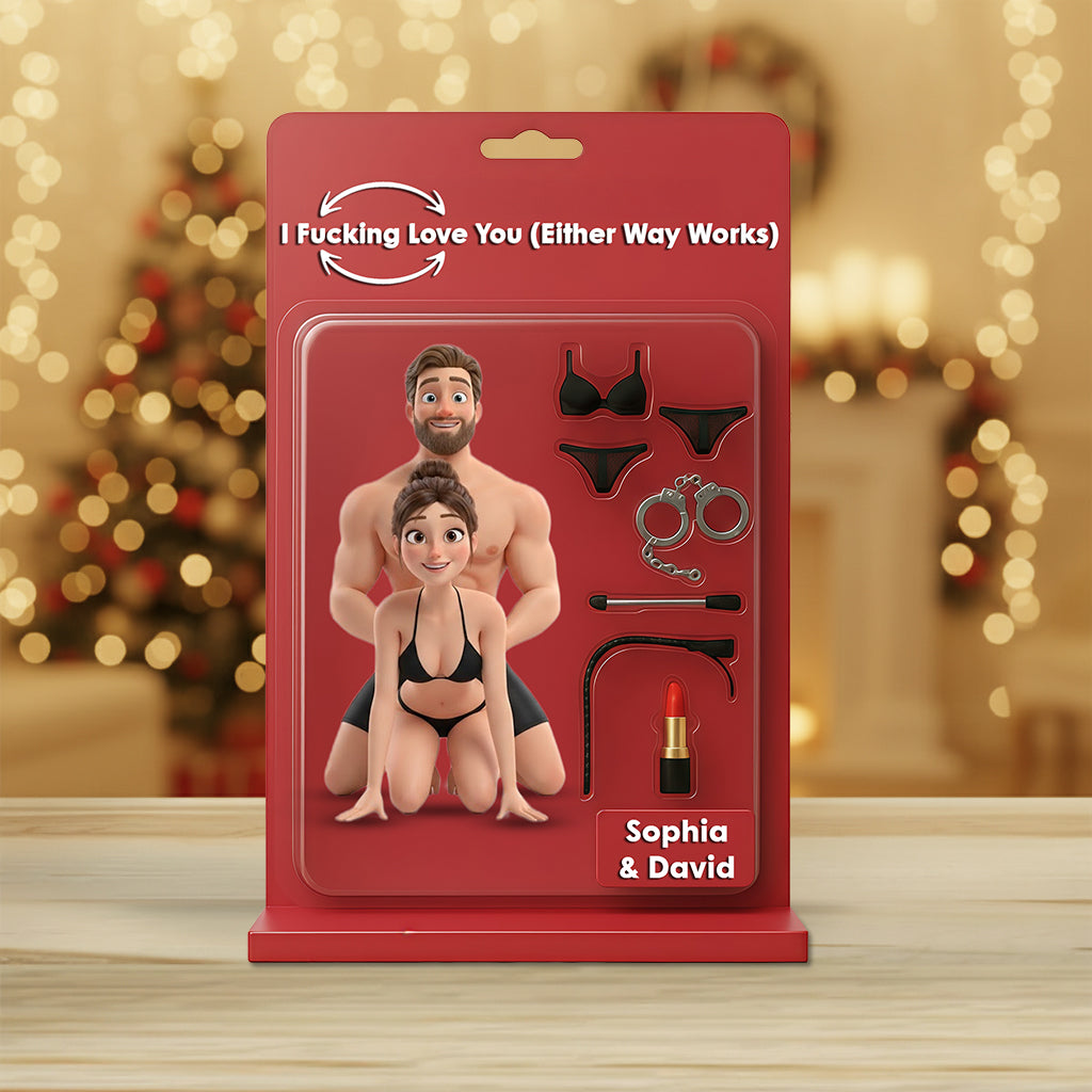 Cartoon Couple - Personalized Couple Custom Shaped Acrylic Plaque