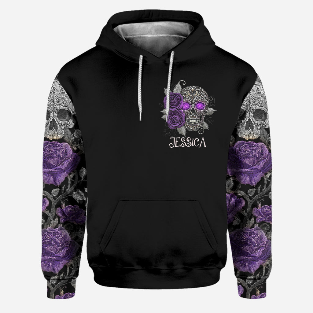 Skull And Roses - Personalized Skull Hoodie and Leggings