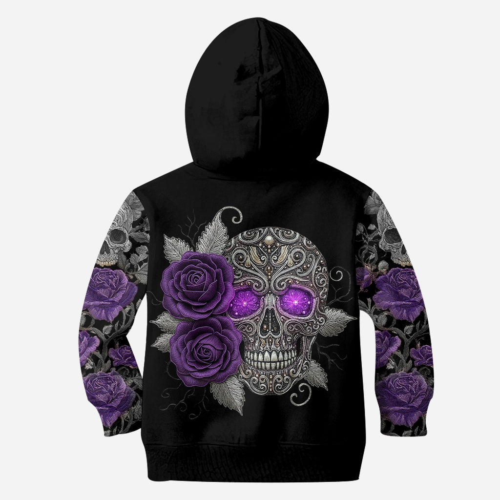 Skull And Roses - Personalized Skull Hoodie and Leggings