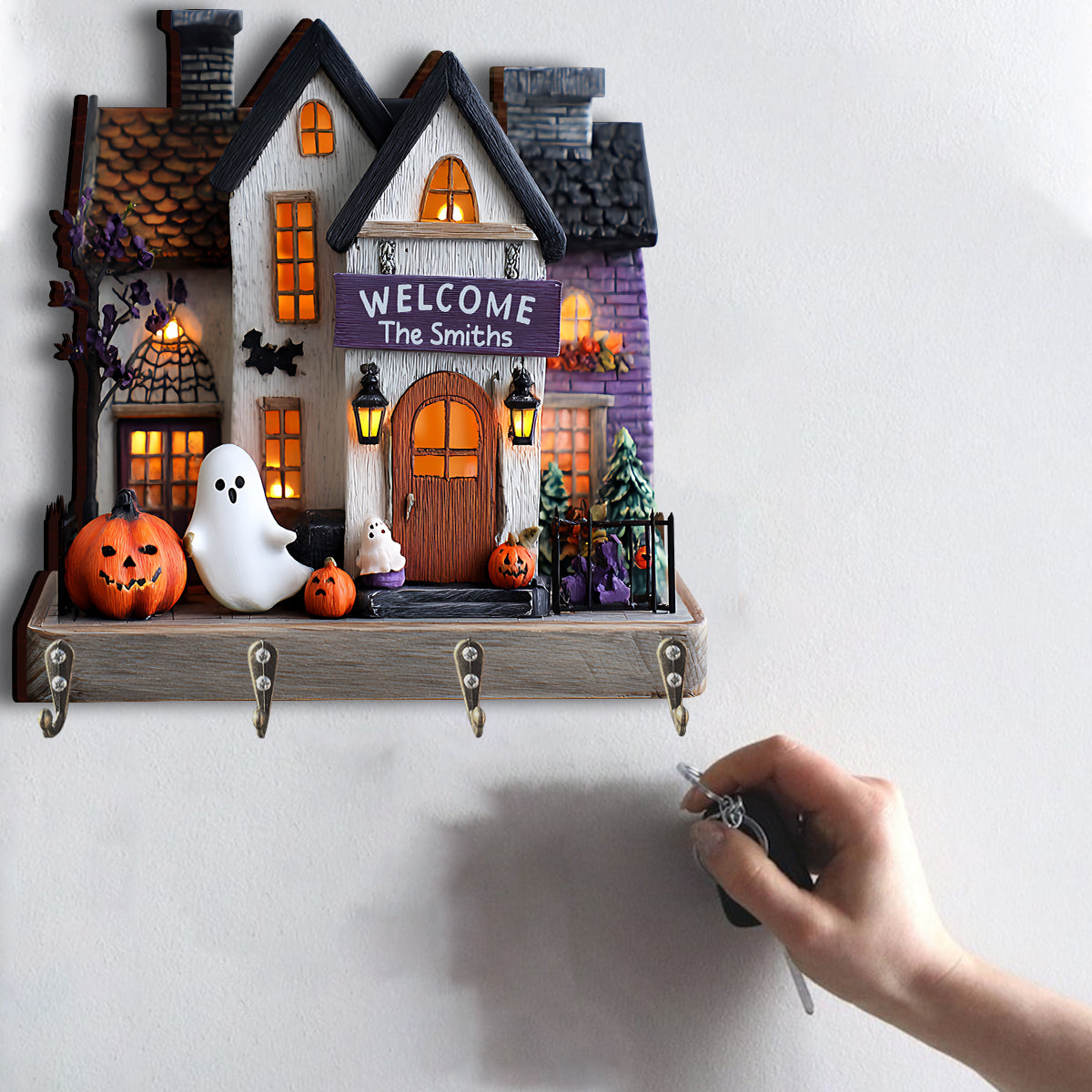 Happy Family - Personalized Family Custom Shaped Key Rack