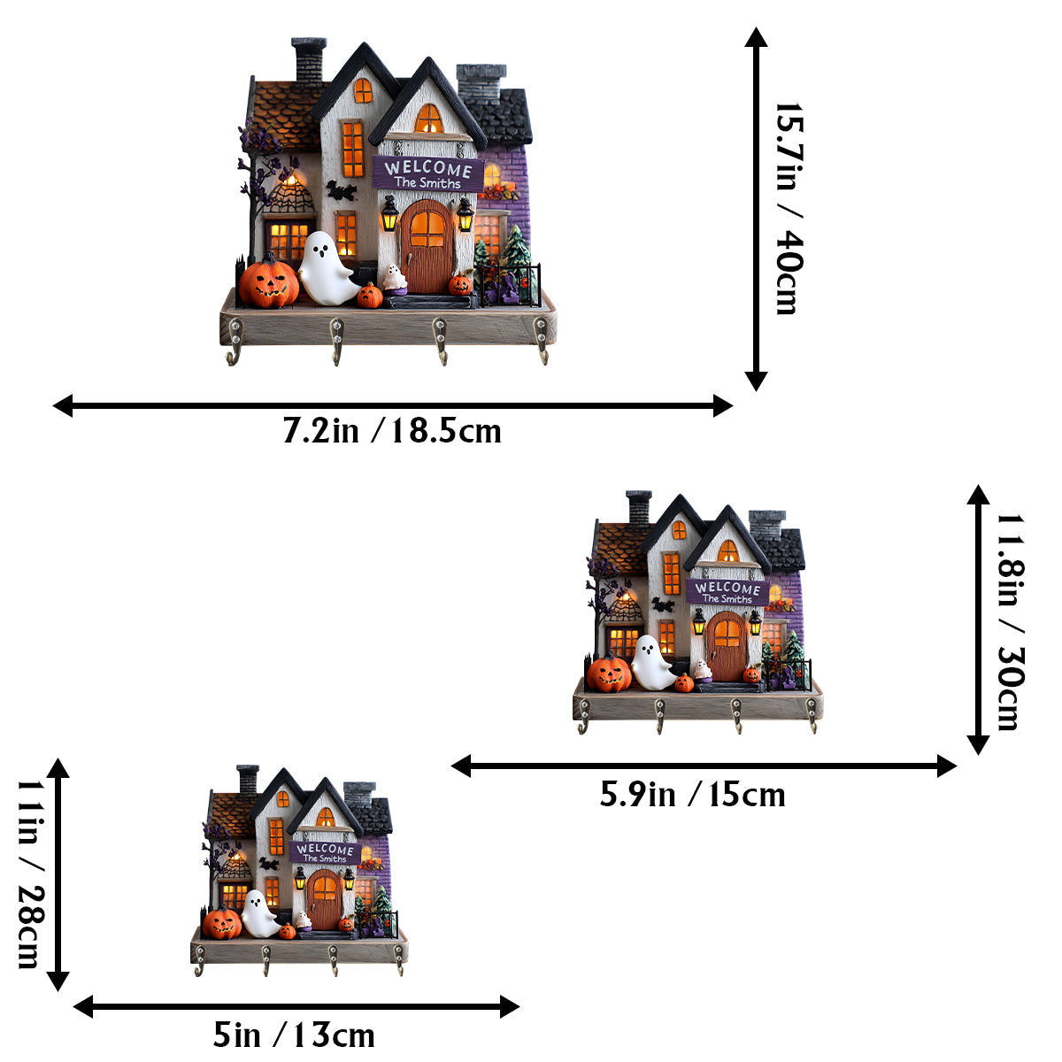 Happy Family - Personalized Family Custom Shaped Key Rack
