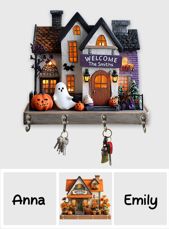 Happy Family - Personalized Family Custom Shaped Key Rack