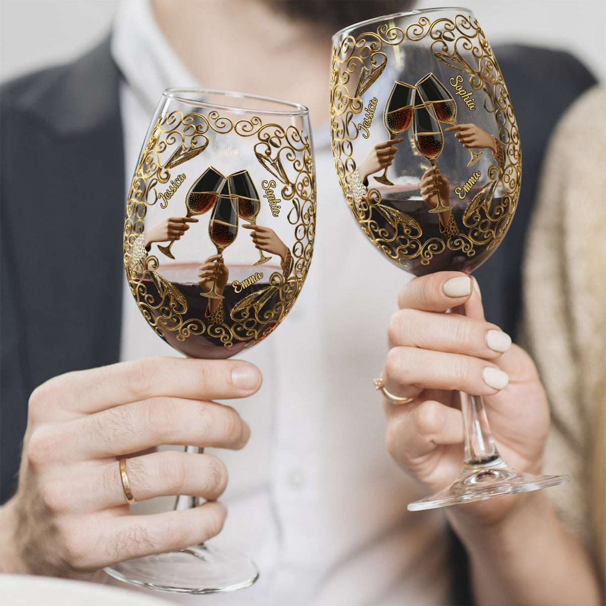 Best B*tches - Personalized Bestie Wine Glass With Long Stem