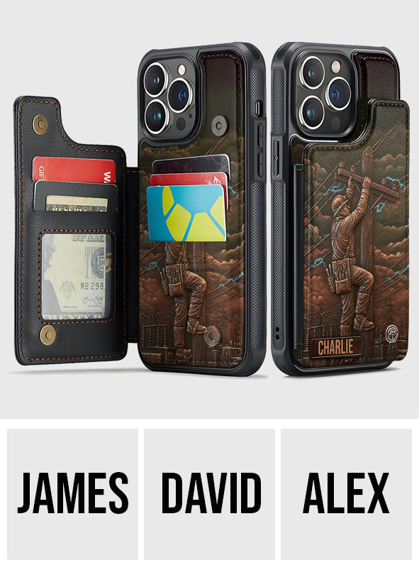 Le meilleur électricien - Étui portefeuille personnalisé pour téléphone portable, imprimé sur le thème des électriciens.