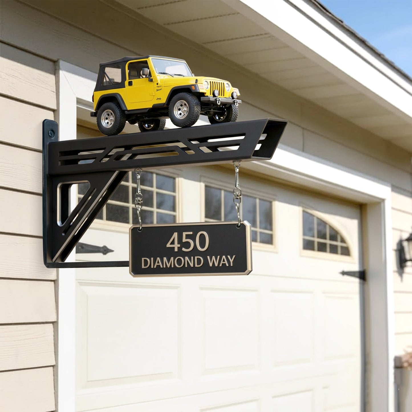 Car Lover Outdoor Address - Personalized Car Lover Wooden Wall Mount Sign