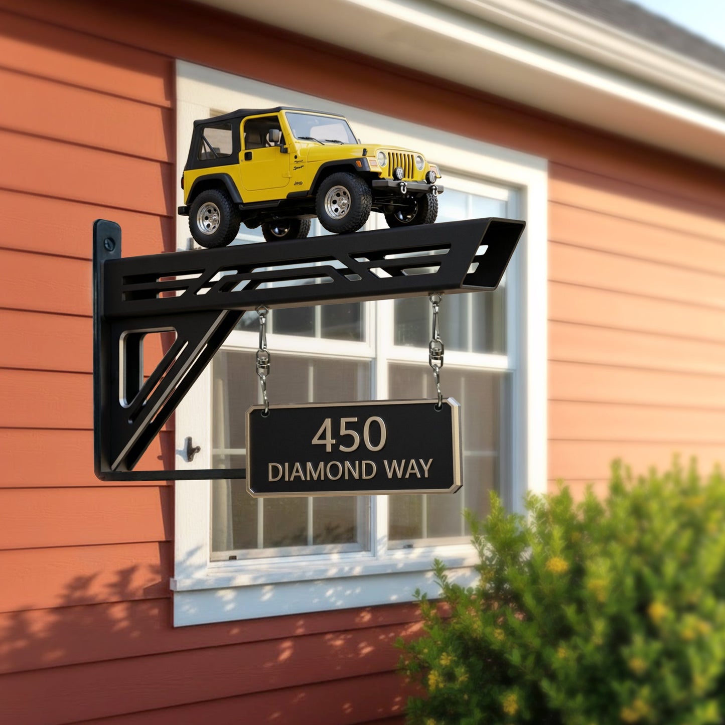 Car Lover Outdoor Address - Personalized Car Lover Wooden Wall Mount Sign