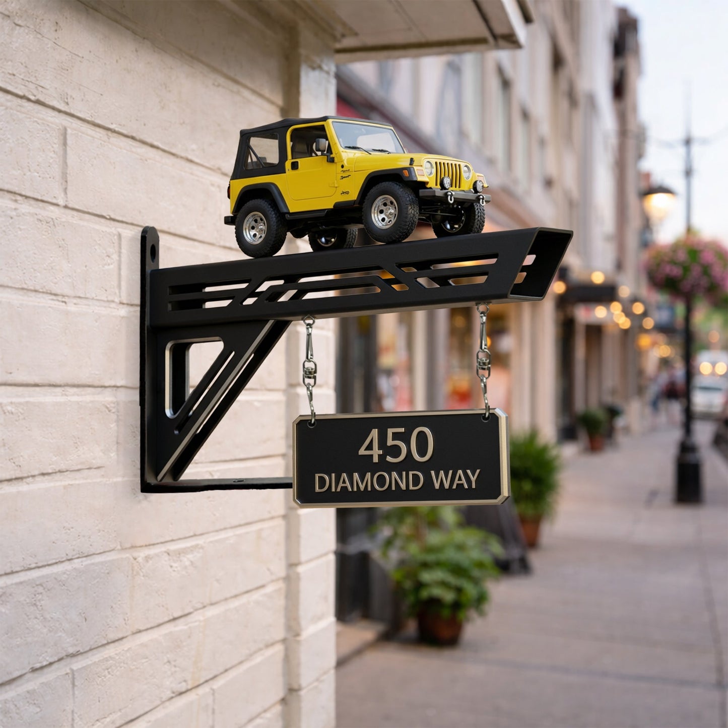 Car Lover Outdoor Address - Personalized Car Lover Wooden Wall Mount Sign