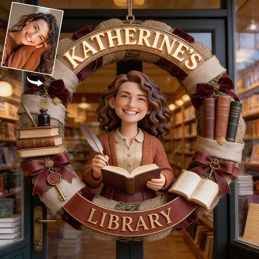 Any Photo Love Books – Personalisiertes Buchschild aus Holz in individueller Form