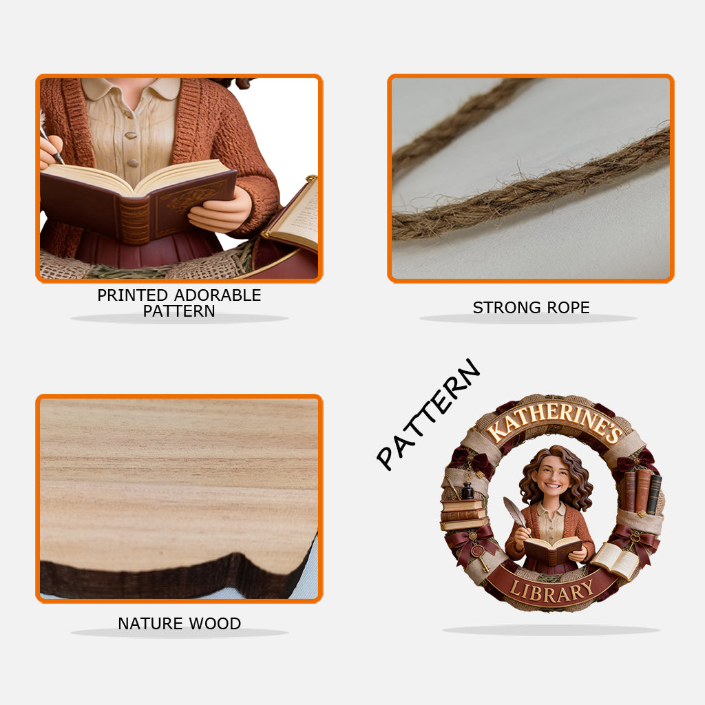 Any Photo Love Books - Personalized Book Custom Shaped Wood Sign