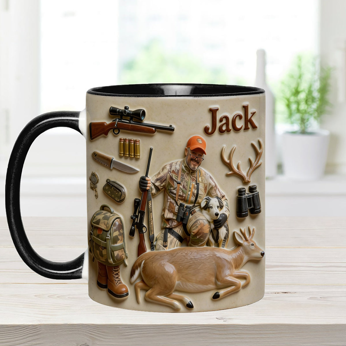 Mug personnalisé à partir de n'importe quelle photo - Coffret de chasse avec agitateurs en acrylique