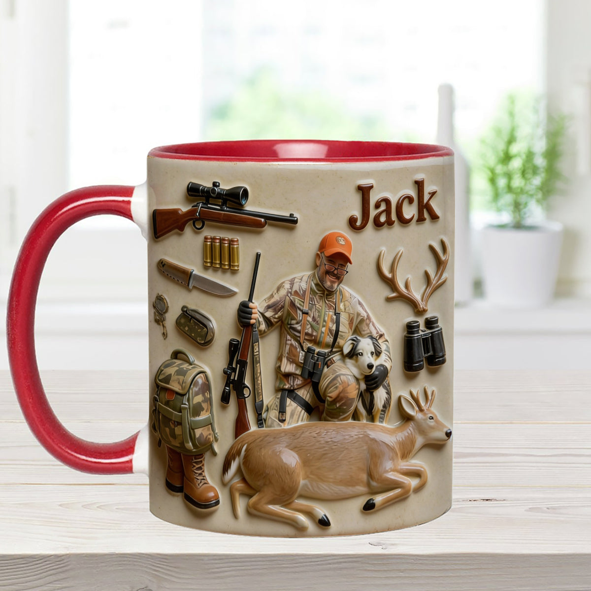 Mug personnalisé à partir de n'importe quelle photo - Coffret de chasse avec agitateurs en acrylique