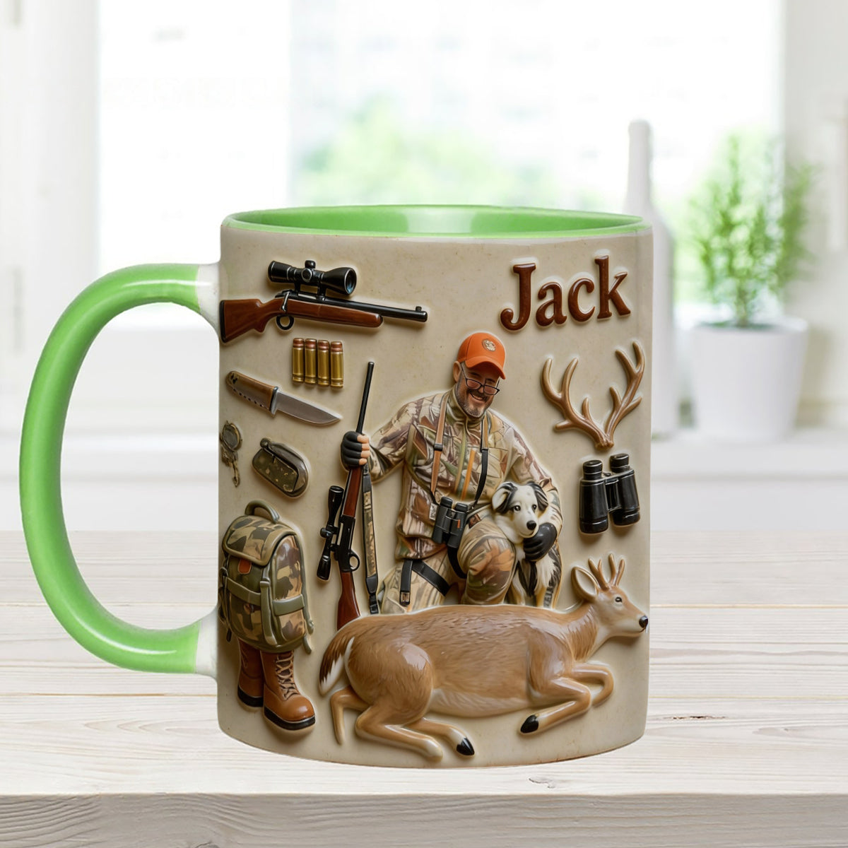 Mug personnalisé à partir de n'importe quelle photo - Coffret de chasse avec agitateurs en acrylique