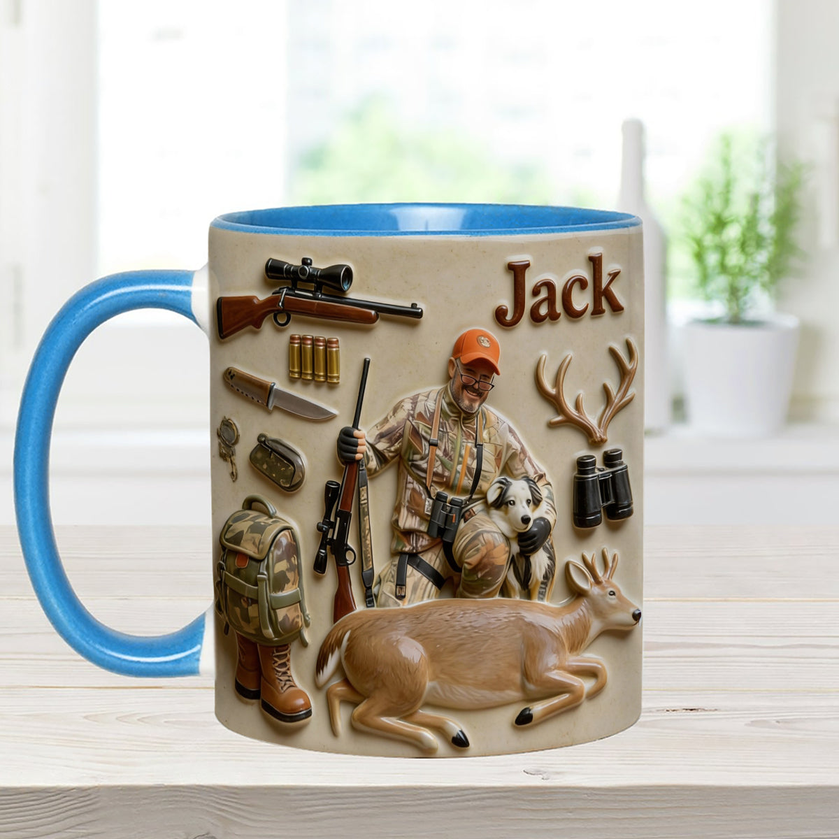 Mug personnalisé à partir de n'importe quelle photo - Coffret de chasse avec agitateurs en acrylique